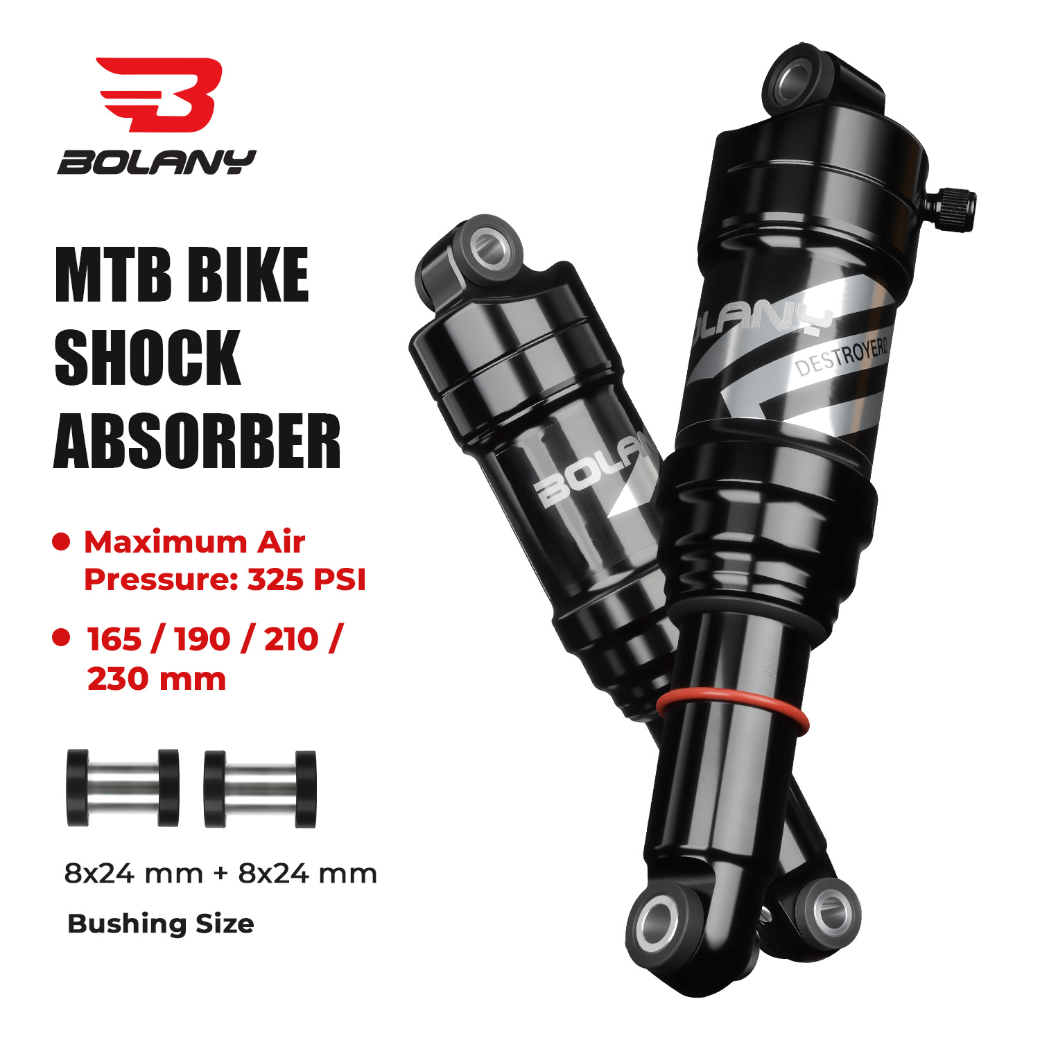 Mountain Biking Jumps - Ammortizzatore Posteriore ad Aria BOLANY per