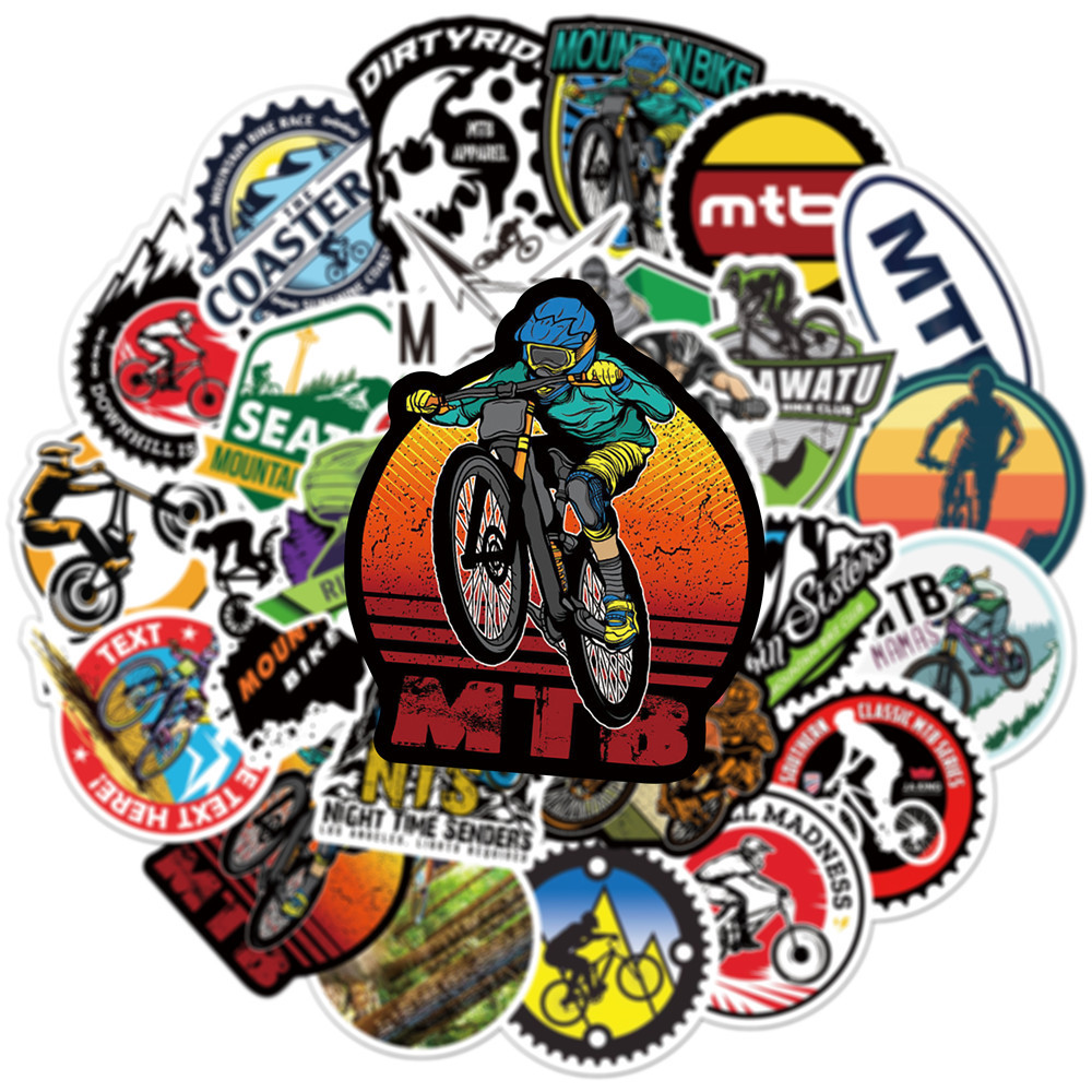 10/30/50 pezzi di adesivi cart - Mountain Biking Cartoon recensione e prezzo